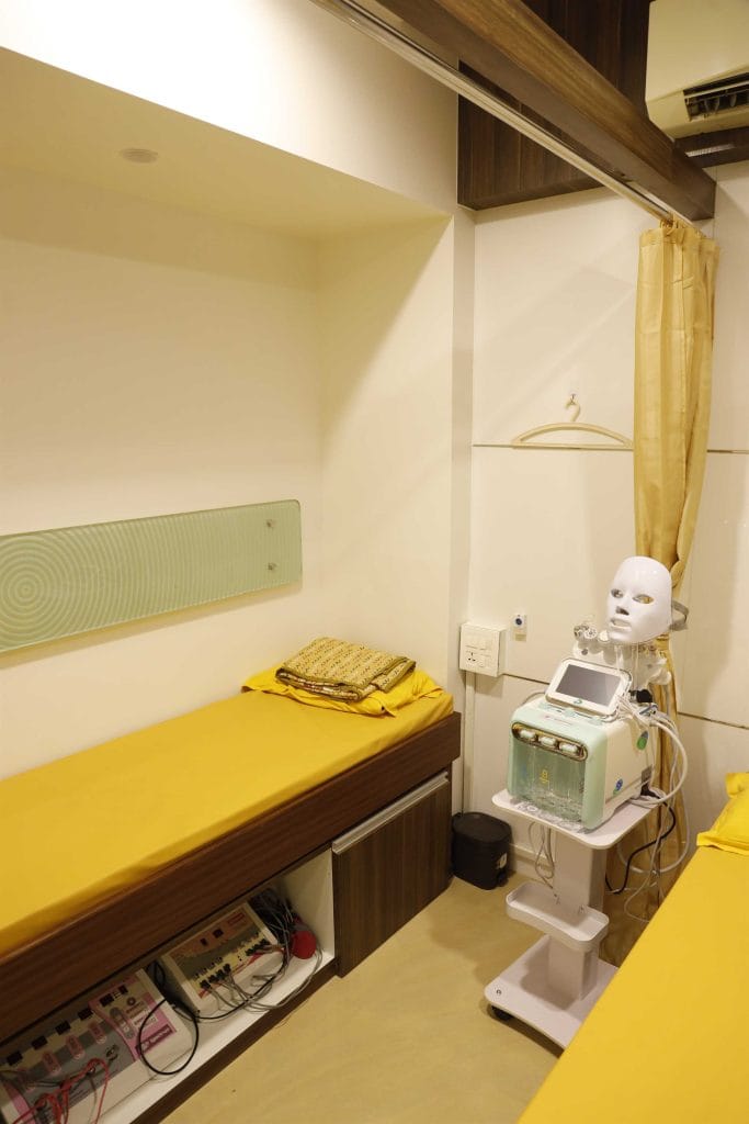 Modern and hygienic skin clinic interior in Mumbai