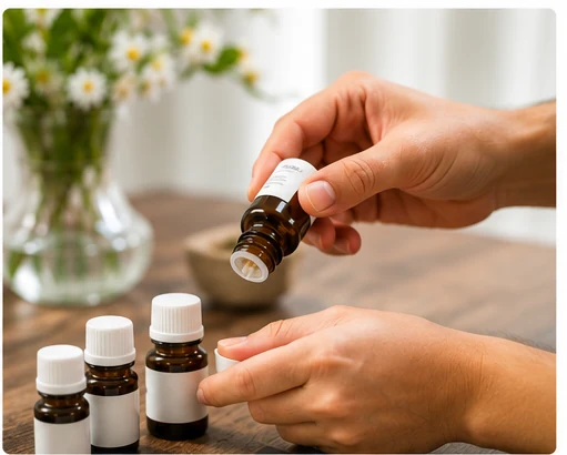 Homeopathic medicine preparation during a consultation in Mumbai