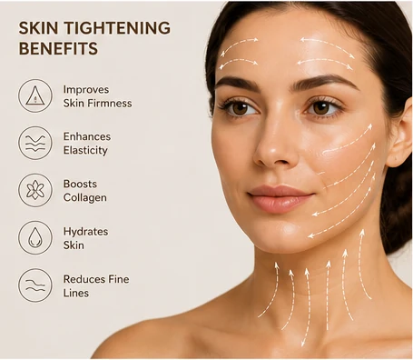 Skin tightening treatment benefits for firmer and youthful-looking skin